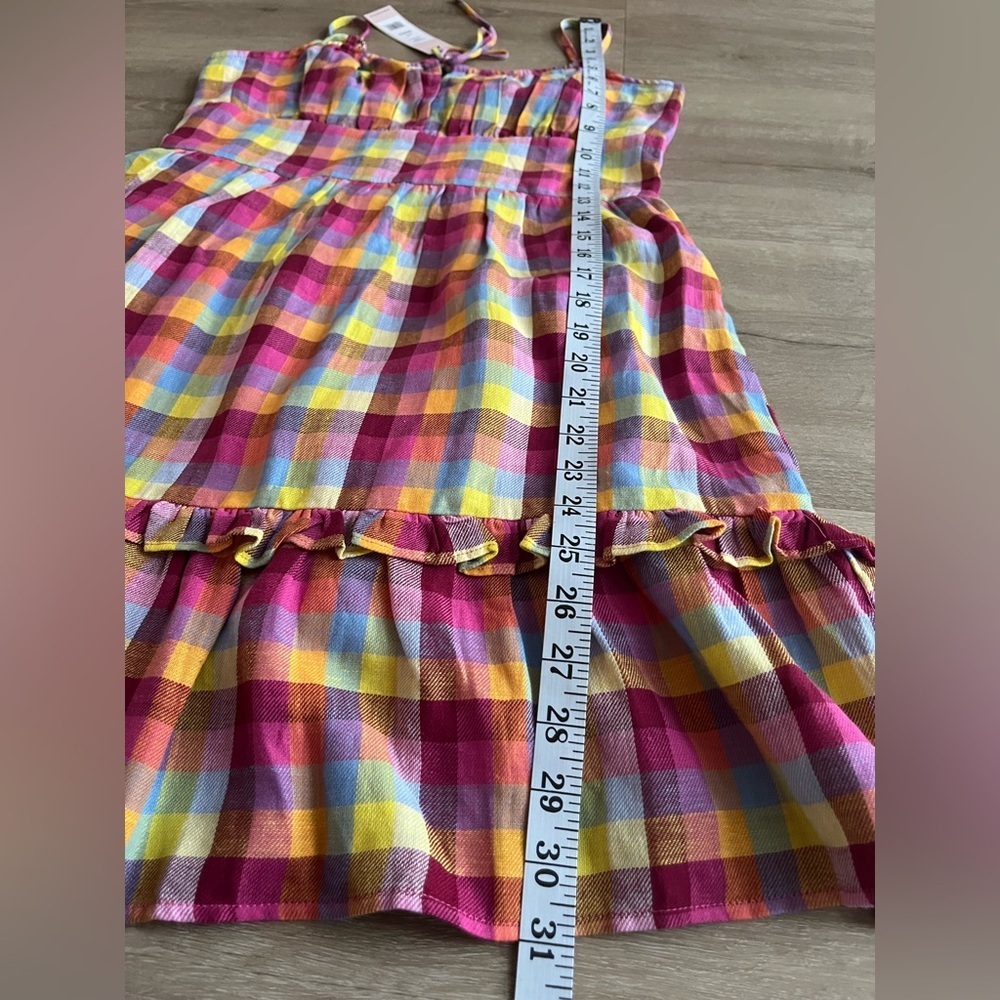 NWT BCBG plaid milkmaid mini dress SZ S Colorful Vibrant - Picture 9 of 9